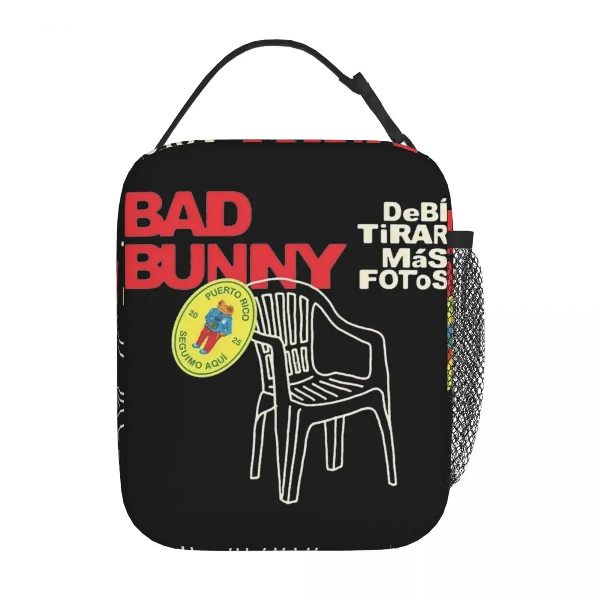 sac fourre-tout isotherme pour l'école, bad bunny dtressing debi tirar mas fotos, récipient alimentaire portable, glacière thermique, boîtes à lunch