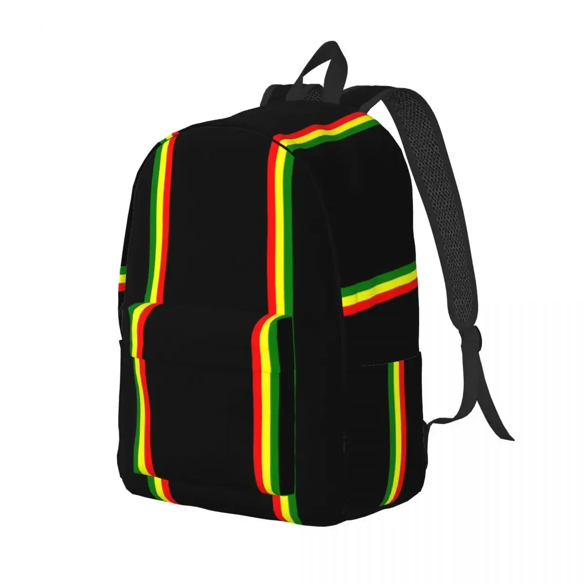 sac à dos rasta à rayures colorées pour hommes, femmes, étudiants, sac à dos professionnel, sac à bandoulière pour ordinateur portable avec poche, style reggae jamaïcain, fierté jamaïcaine