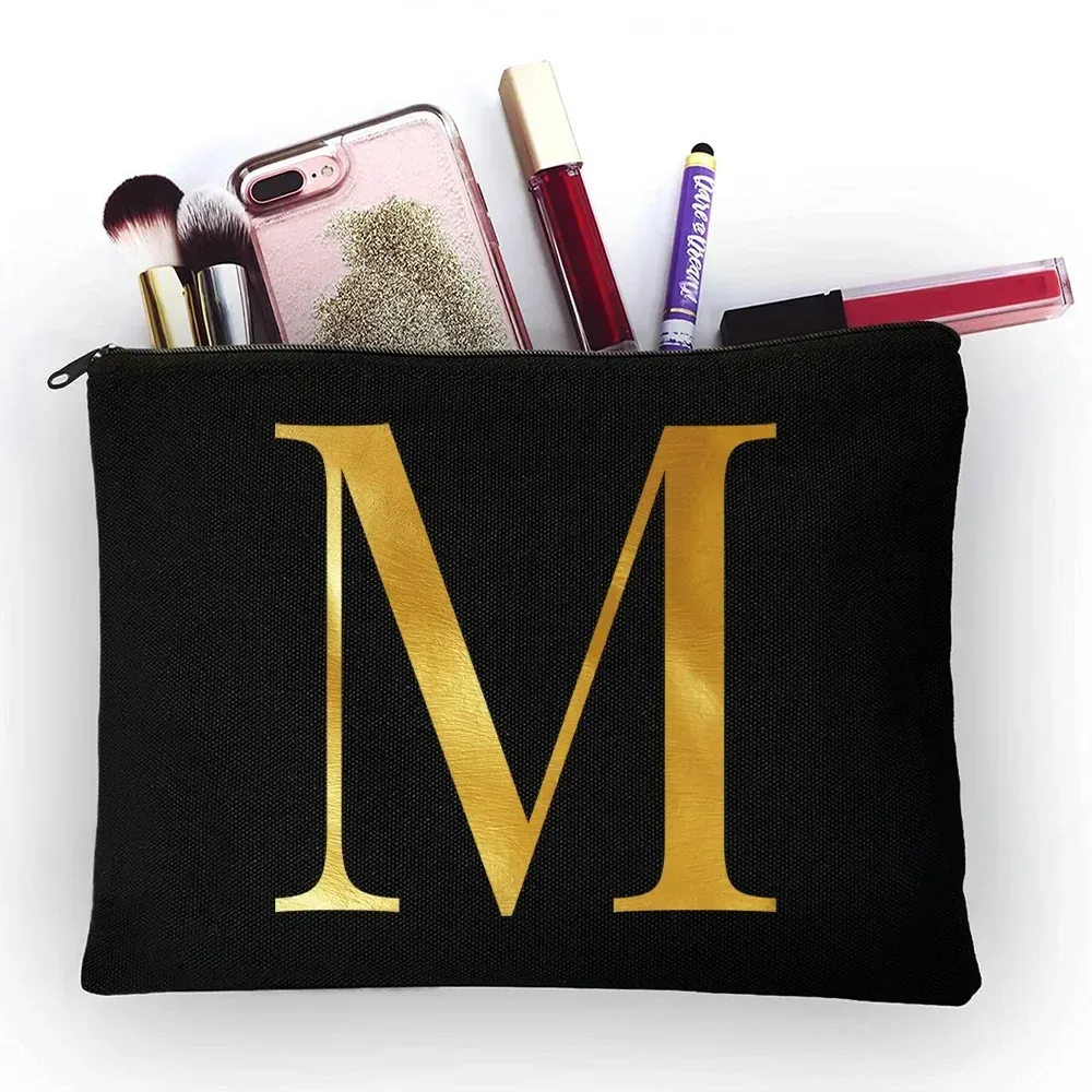 sacs à cosmétiques pour femmes, 26 lettres imprimées, jolis sacs à main de rangement portables de voyage décontractés, trousse de maquillage, trousse de toilette, offre spéciale