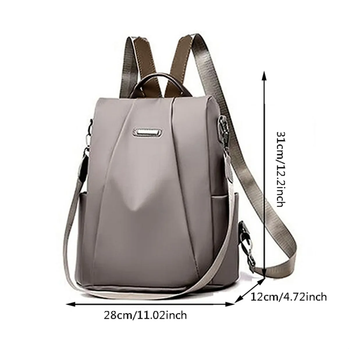 sac à dos décontracté de grande capacité pour femme, sac d'école pour femme, sac de voyage tout match pour femme, document solide simple, mode, initié, noir, ingent