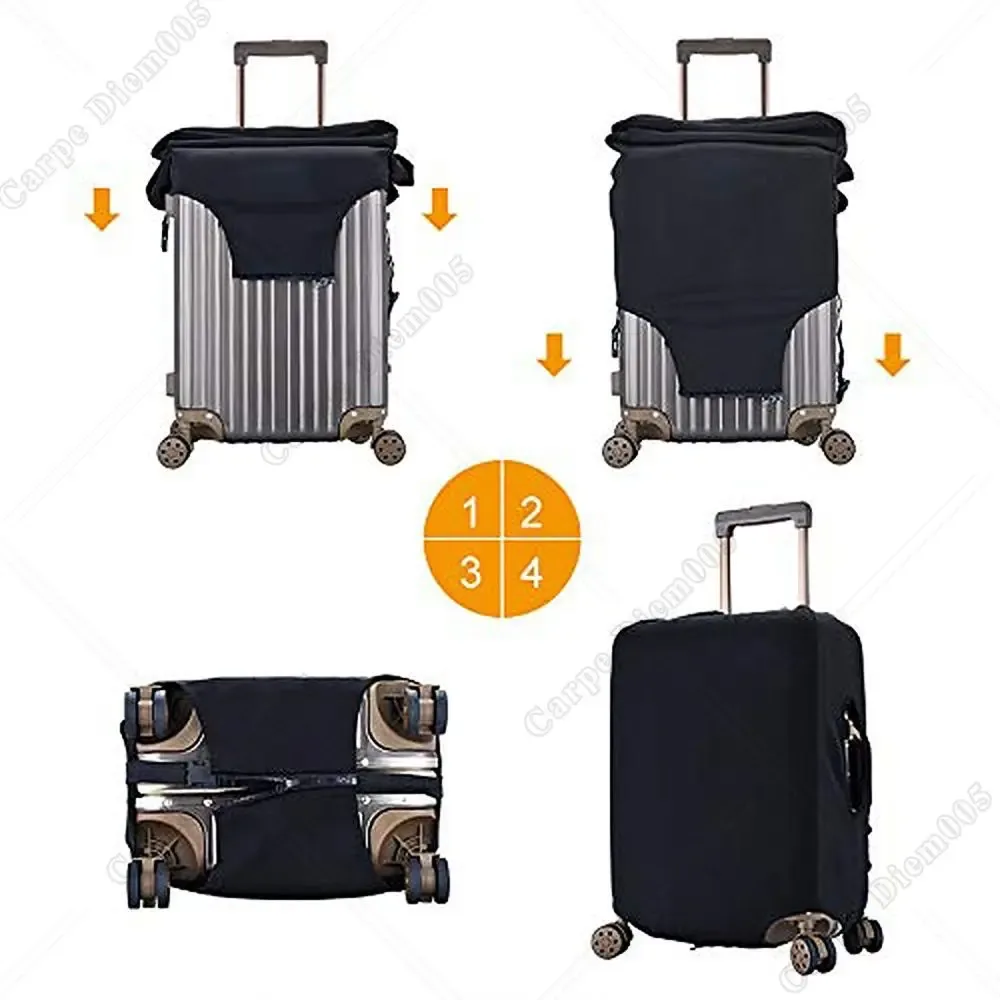juste de valise florale libellules, d343-verde, housse de protection pour bagages, bagages de voyage, housses de bagages d'aéroport, convient à 18 "-32"