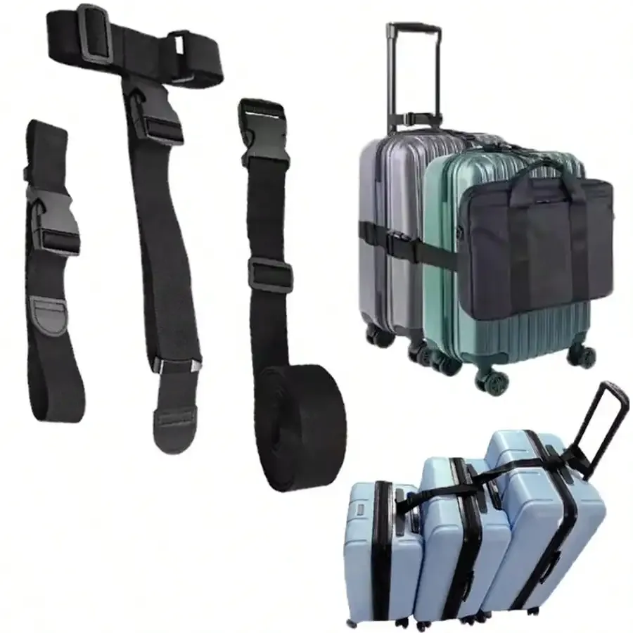 Sangles de bagages robustes, boucle réglable, sangles de bagages réglables, accessoires de voyage