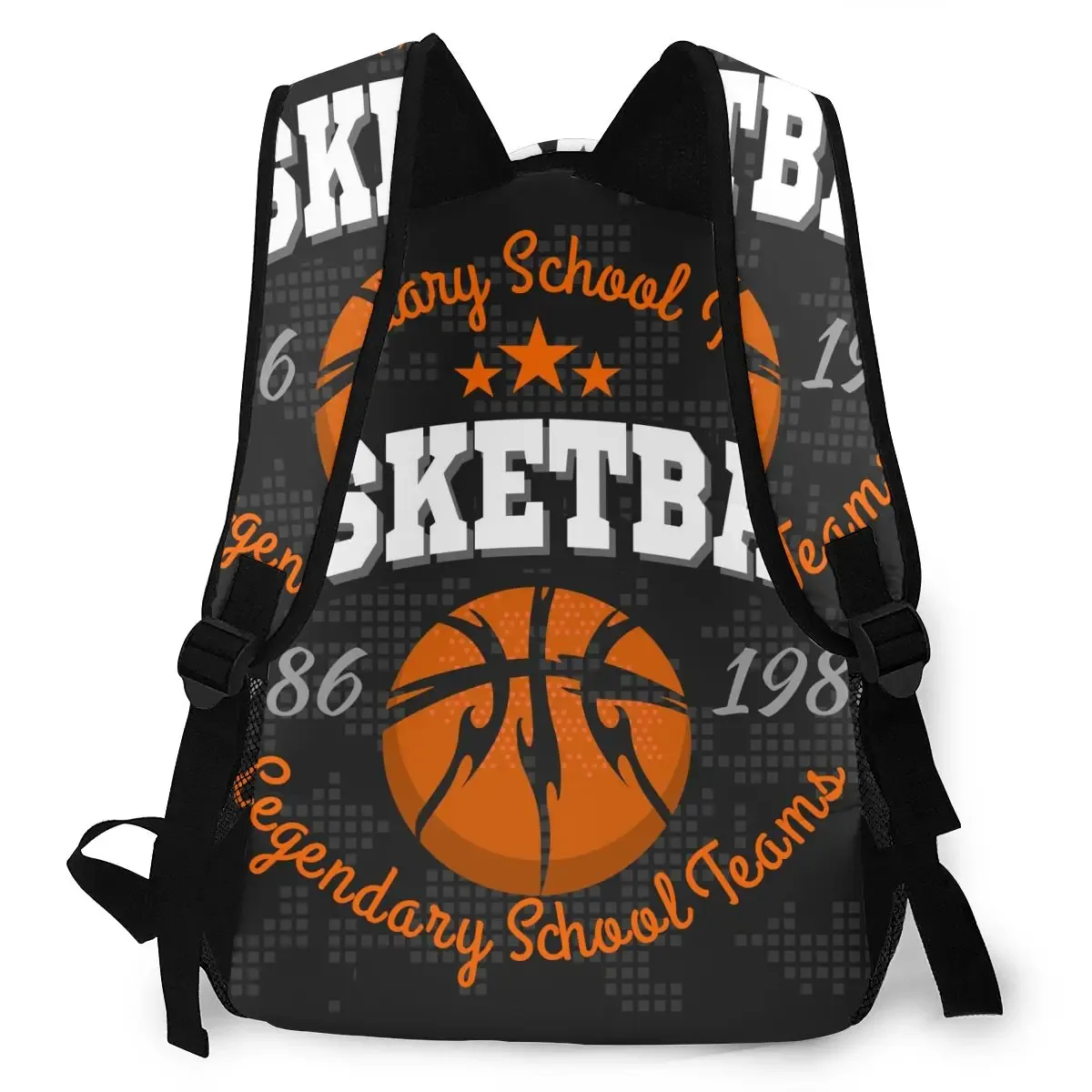sac à dos d'école avec emblème de basket-ball pour enfant, cartable pour garçon et adolescent