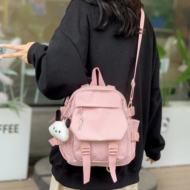 mini sac à dos kawaii pour femmes, petit sac à bandoulière multifonction pour adolescentes, sac à dos de voyage pour dames