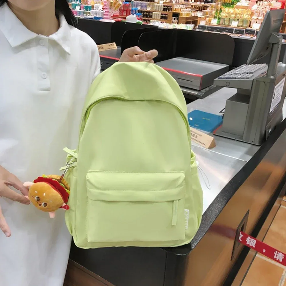 cartable de mode pour adolescents imperméable à l'eau en nylon filles sac à dos mignon femmes sac à dos pour ordinateur portable sac de voyage noir rose bookbag unisexe