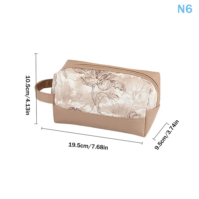 trousse de toilette transparente à imprimé floral, lot de 3, grande capacité, pochette de rangement pour maquillage portable pour femmes, voyage