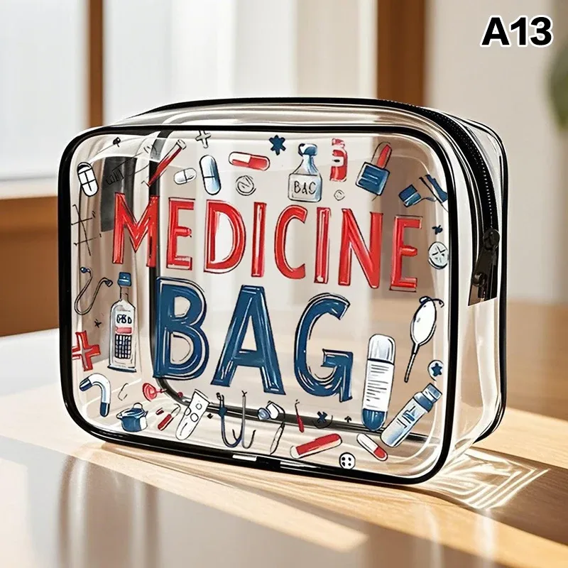 sac de voyage grande capacité pour médicaments et cosmétiques pour femmes, organisateur de rangement à fermeture éclair pour usage extérieur