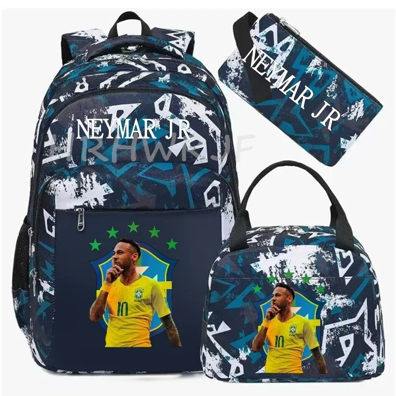 sac à dos de football camouflage neymar, sac à dos de sport pour femmes et hommes, capacité multi-poches, sacs d'école, sacs de voyage décontractés, mochila 3 pièces