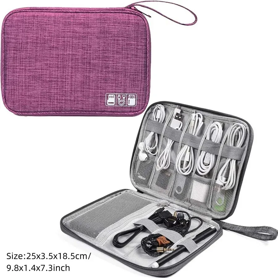 sac de rangement numérique portable, gadget usb, pochette de rangement de câbles étanche, appareils électroniques, accessoires, pack de fournitures