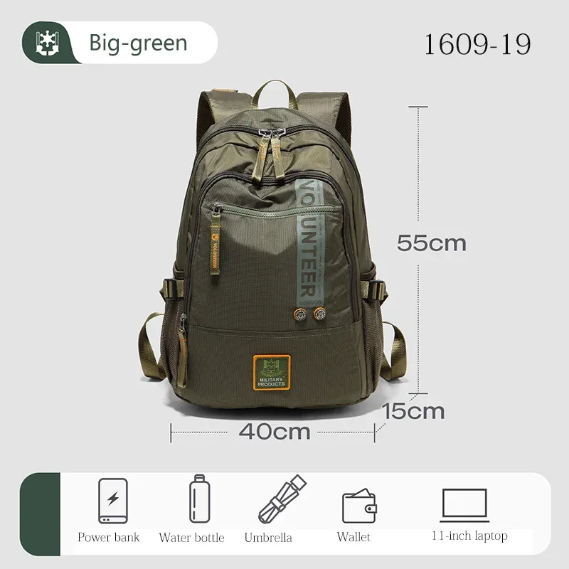volunteer sac à dos de voyage pour hommes randonnée en plein air escalade camping sac à dos étanche de grande capacité sac à dos pour hommes 1609-08