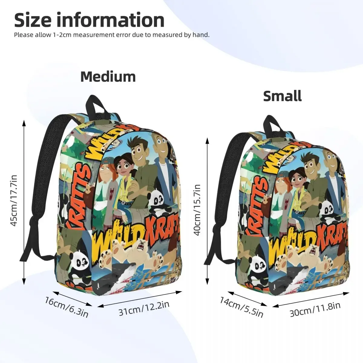 wild kratts sac à dos pour hommes femmes mode étudiant randonnée voyage sac à dos collège sac à bandoulière léger