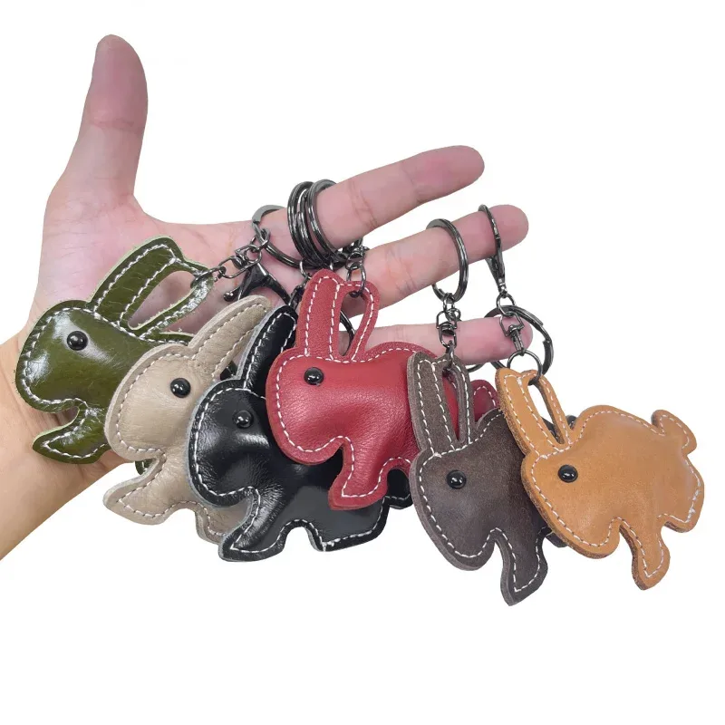 nouveau mignon en cuir de vache lapin porte-clés mini hommes et femmes sac à main pendentif à la mode porte-clés sac à bagages pièces accessoires