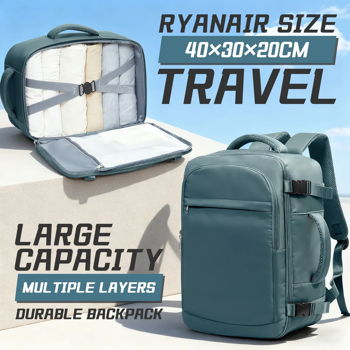 sac à dos de voyage pour femmes et hommes, bagage à main ryanair 40x20x25, wiz air multifonctionnel, sac à dos grande capacité easyjet