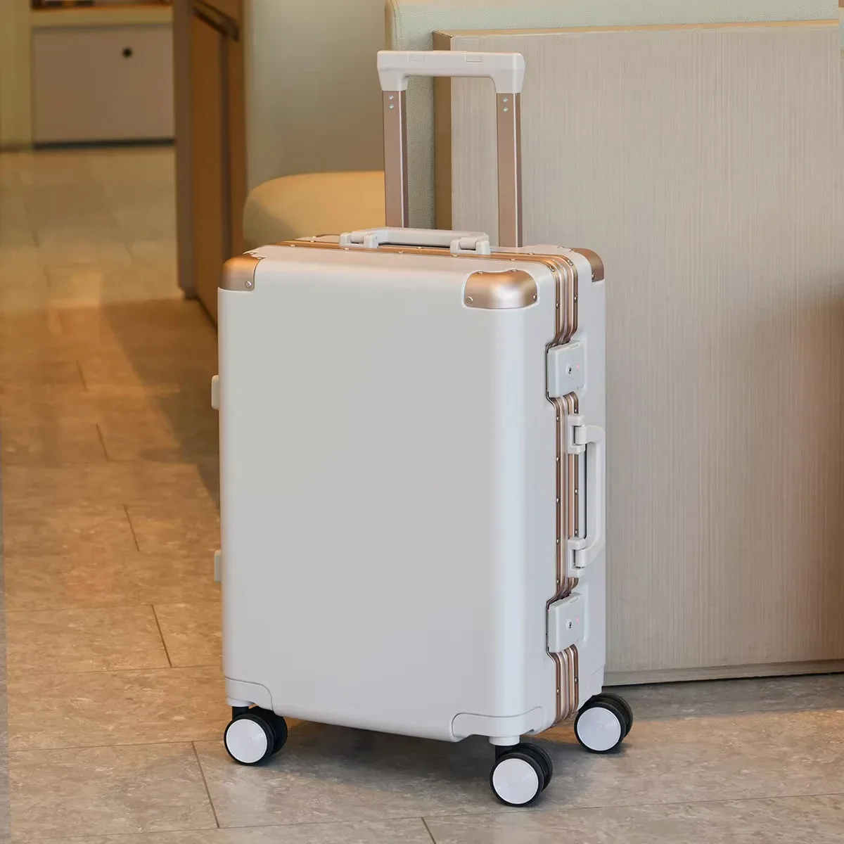colenara valise à cadre en aluminium 20 "22" 24 "26" 28 "30 pouces boîtier de chariot abs + boîte d'embarquement pc valise de voyage de grande capacité pour femmes