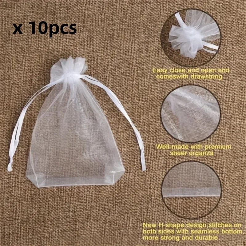Sacs de rangement pour bijoux, emballage cadeau, pour fête de mariage, sacs à cordon pour cadeaux
