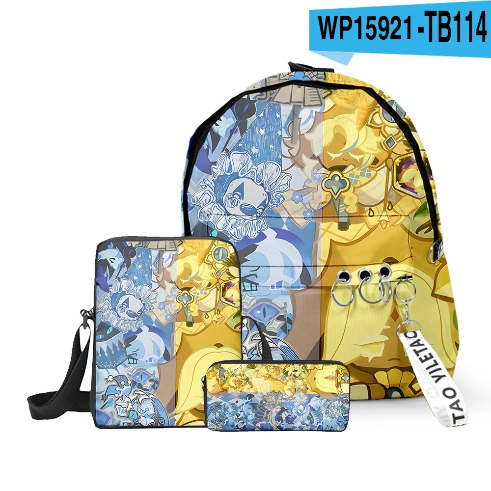 sac à dos scolaire classique amusant shadow milk en peluche avec impression 3d, lot de 3 pièces : sac à dos pour ordinateur portable, sac à bandoulière incliné et trousse à crayons