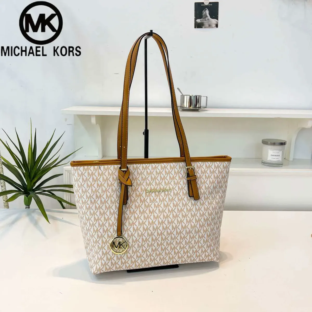 michael kors ole jet set 2026 nouveau sac à main de luxe décontracté grande capacité pour femme mk sac fourre-tout à lettres