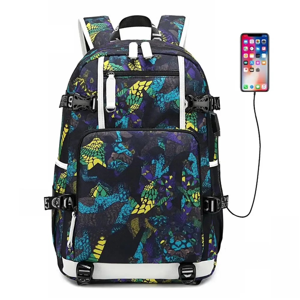 sac à dos imprimé oxford pour hommes, sac à dos avec port usb, sacs d'école pour adolescentes, ordinateur portable de voyage pour femmes