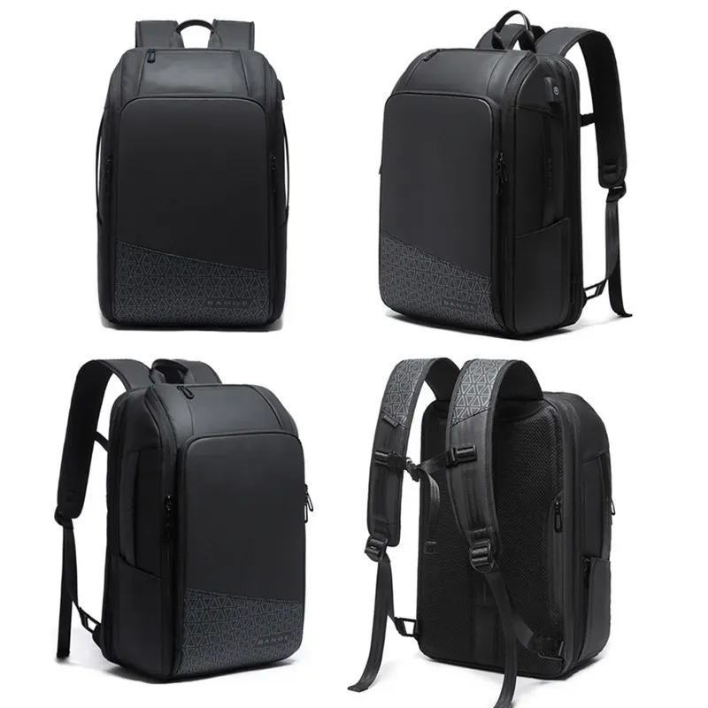 sacs à dos de style anglais pour hommes et femmes, sac à dos de voyage pour ordinateur portable, sac fourre-tout évolutif, grande capacité, antivol, bagages de luxe, 15.6"