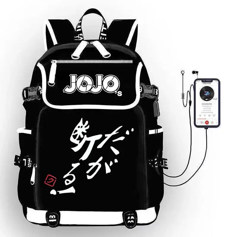 jojo's bizarre adventure anime sac à dos étudiant école sac à bandoulière grande capacité jeunesse en plein air voyage sac à dos cadeau de mode