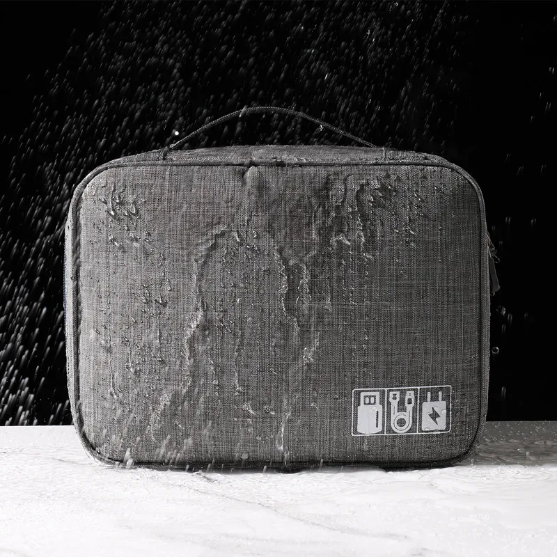 sac de rangement numérique électronique de voyage, écouteurs multifonctionnels de grande capacité, étui de protection pour câble de données, sac anti-poussière de voyage elec