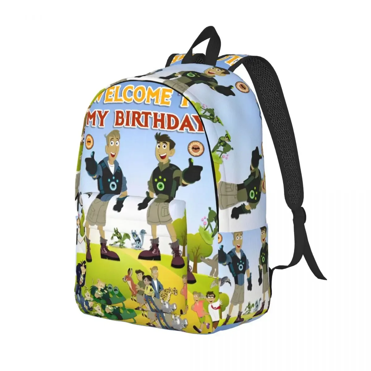 wild kratts sac à dos pour hommes femmes décontracté lycée travail sac à dos ordinateur portable sacs en toile cadeau
