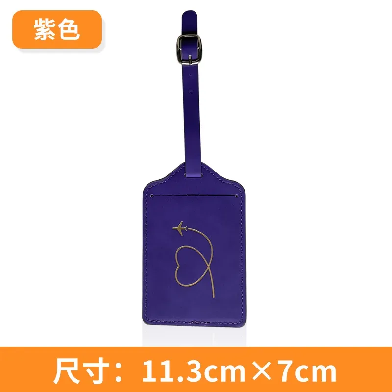 étiquette de bagage créative en pu pour femmes et hommes, étiquettes de valise, nom, identification, adresse, étiquettes de sac pour bagages, accessoires de voyage