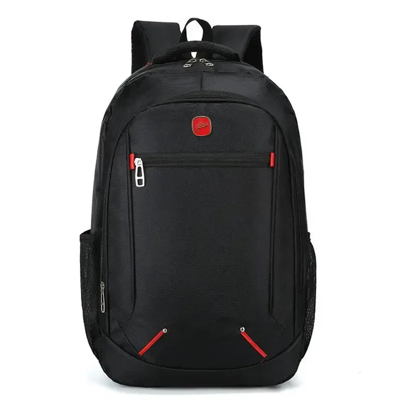 Sac d'école pour étudiants de grande capacité, sac à dos décontracté de couleur unie, matériel Oxford pour hommes, nouveau sac à dos multifonctionnel Simple