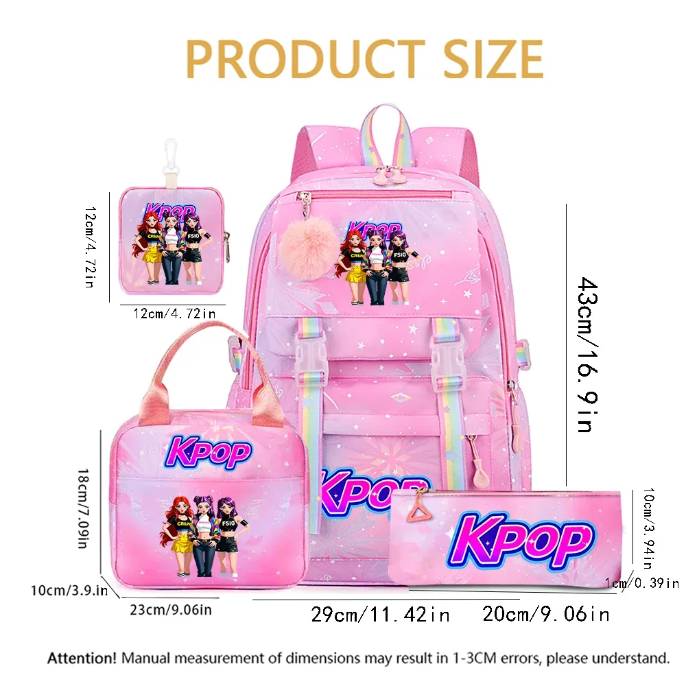 ensemble de 4 sacs à dos à motif de groupe de filles k-pop, le cadeau parfait pour les fans de k-pop