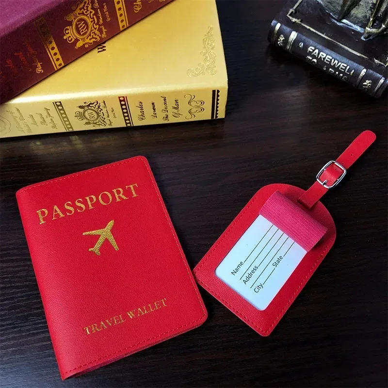 étiquette de bagage femmes hommes en cuir pu valises de voyage étiquette d'identification bagages sac d'embarquement étiquettes nom id adresse support accessoires