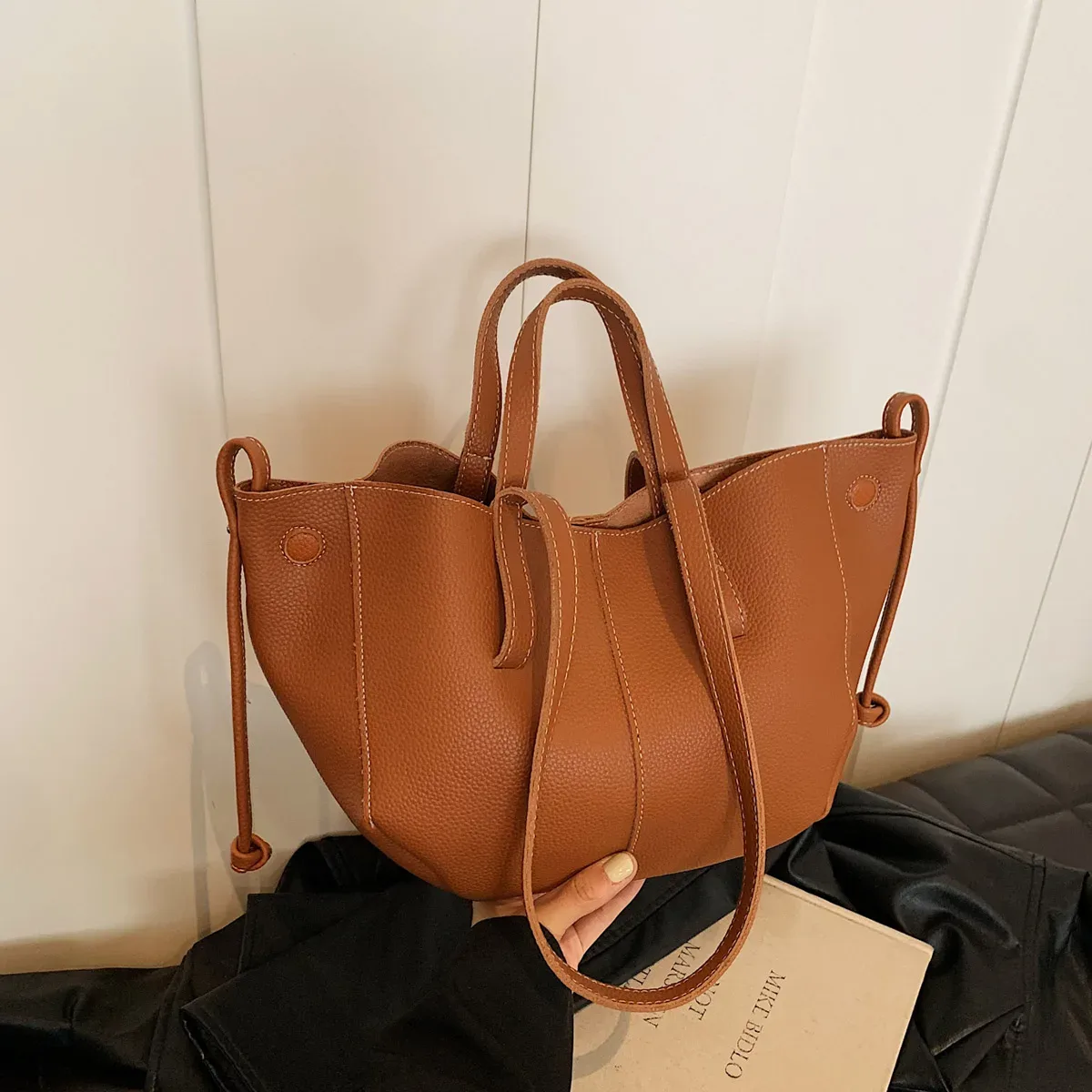 sac à dos grande capacité en cuir pour femme, sac à main de luxe pour le quotidien, sac de shopping, sac de voyage, sac fourre-tout imperméable et tendance