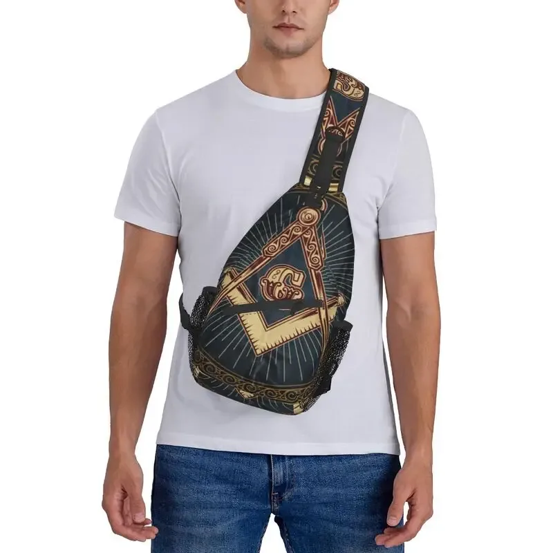 maçonnerie fronde poitrine sac à bandoulière hommes cool maçonnique franc-maçon épaule sac à dos pour voyage cyclisme