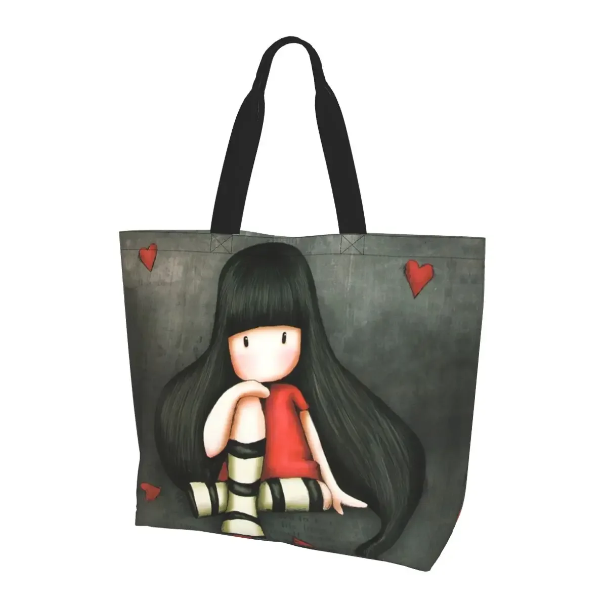 santoro gorjuss sac fourre-tout de shopping toile grande capacité sacs à bandoulière shopper sac à main d'épicerie pour femmes