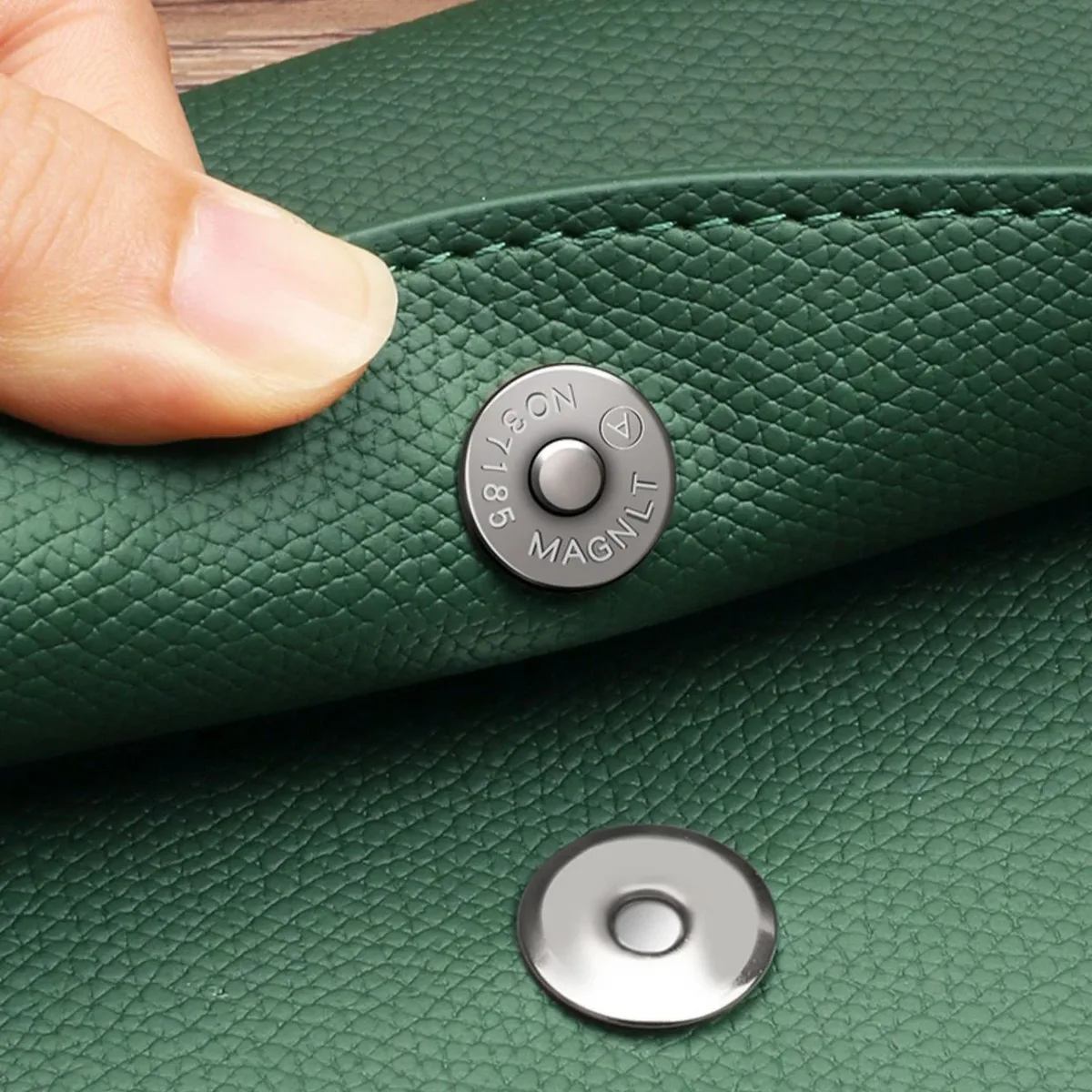 classeur a4 en cuir pu, porte-documents, portefeuille étanche, enveloppe, étui, bouton magnétique, initiales personnalisées