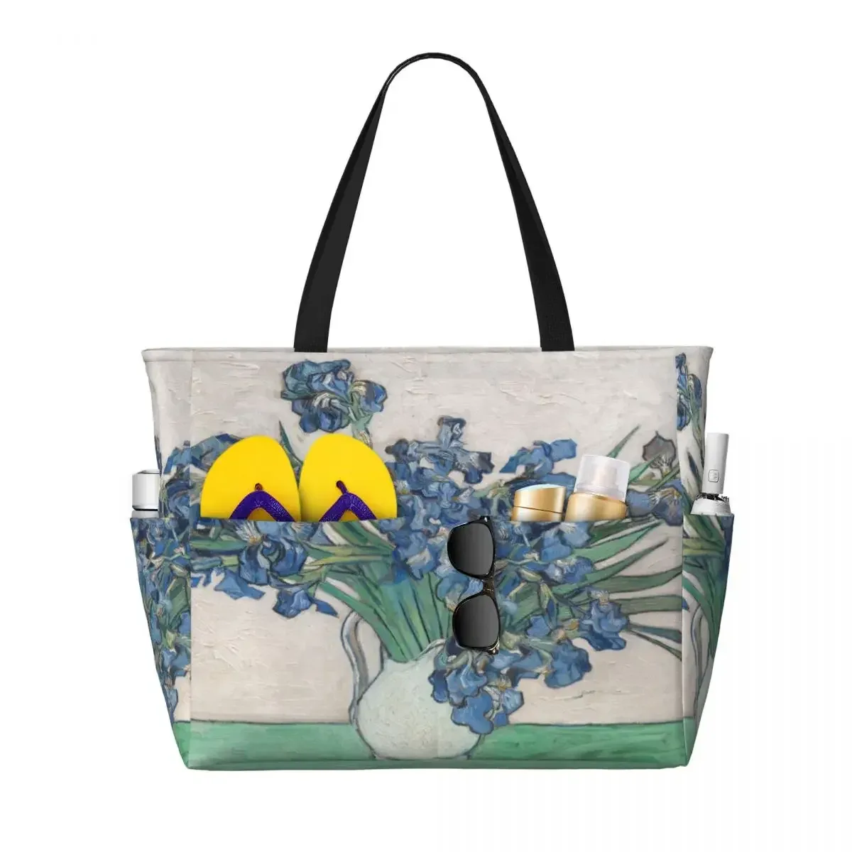 sac fourre-tout personnalisé van gogh fleurs d'amande femmes grande capacité fleurs peinture salle de sport plage sacs de voyage