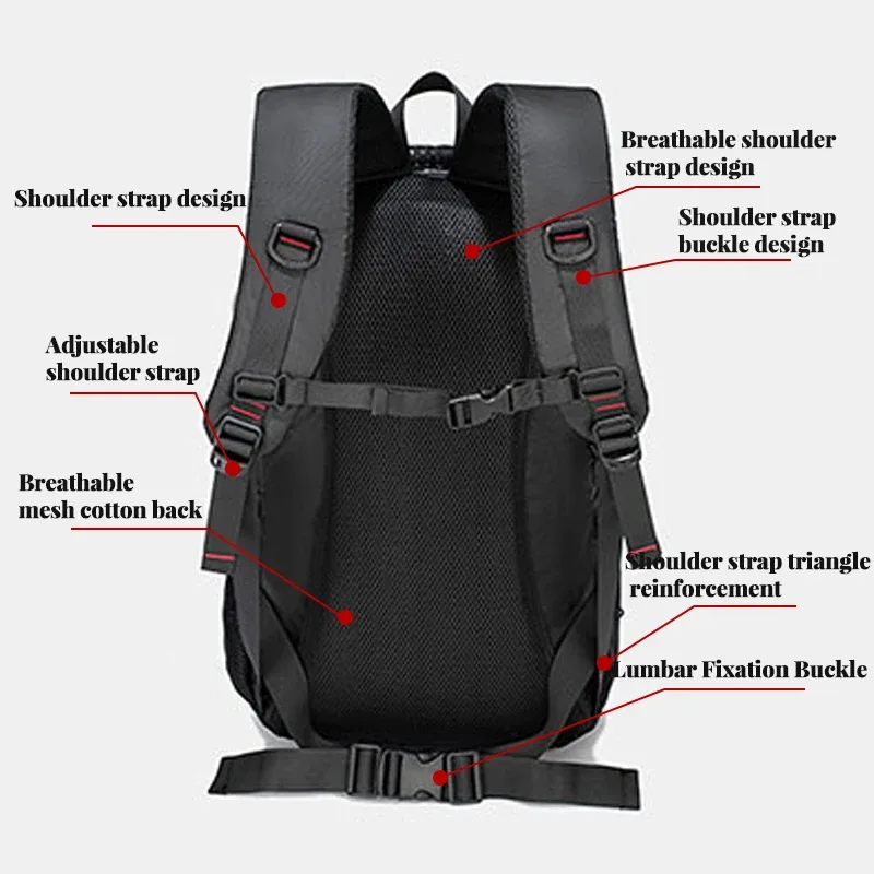 sac de randonnée en plein air, sac à dos de grande capacité de 60 l pour hommes et femmes, sac à dos de voyage de loisirs à la mode, sac de sport léger