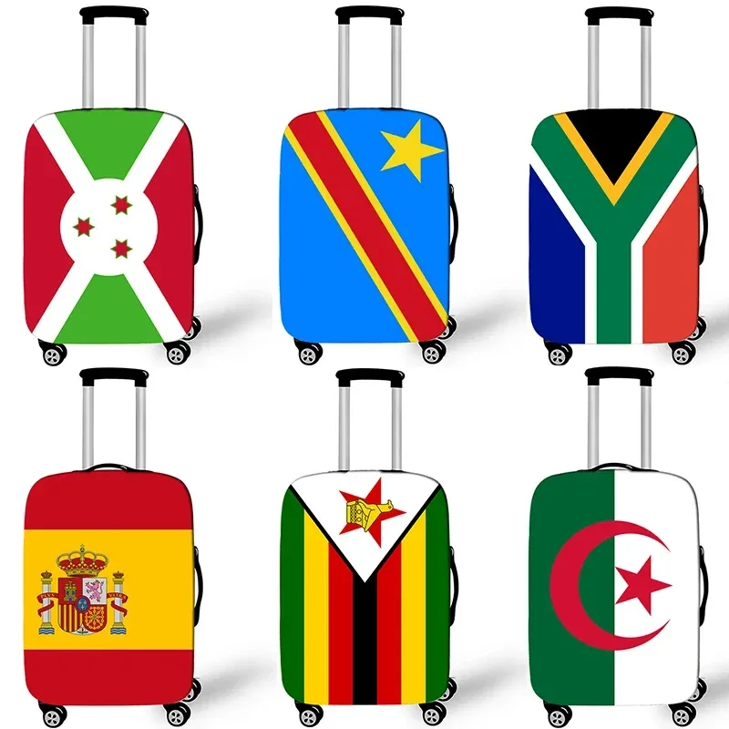 Housse de protection pour bagages, drapeau du Burundi/zélia, accessoires pour voyage, housses de protection Anti-poussière pour valise de 18 à 32 pouces