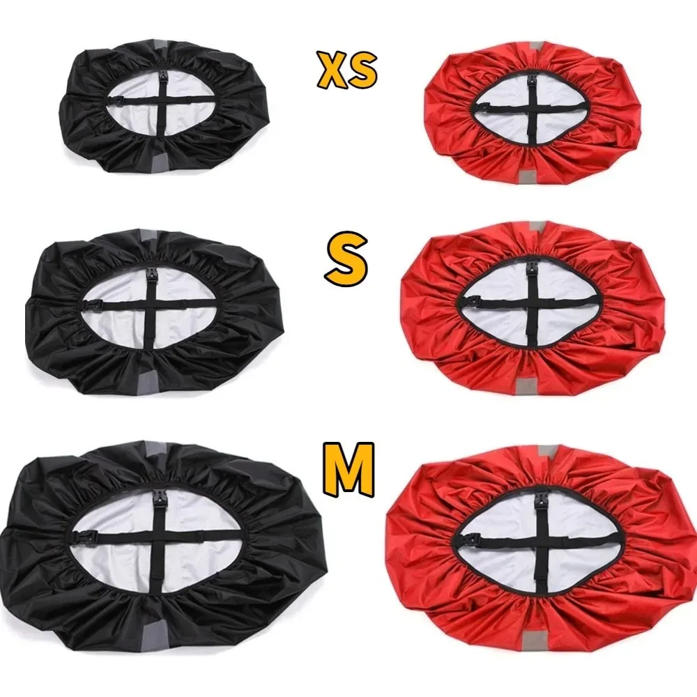 housse de pluie réfléchissante à double boucle, réglable, en tissu oxford imperméable, housse de sac à dos élastique pour voyage en plein air
