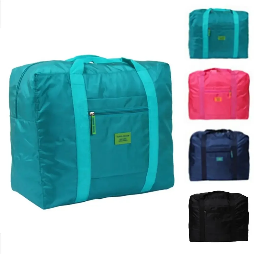Sac à bagages de voyage Portable en Nylon, léger, grande capacité, sac à main de Fitness, poignée pliante, sac de rangement pour vêtements