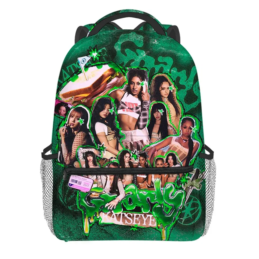 sac à dos de luxe kpop katseye pour étudiants, nouveauté populaire, sac à dos pour ordinateur portable, impression 3d, oxford, imperméable, pour garçons/filles, sacs à dos de voyage