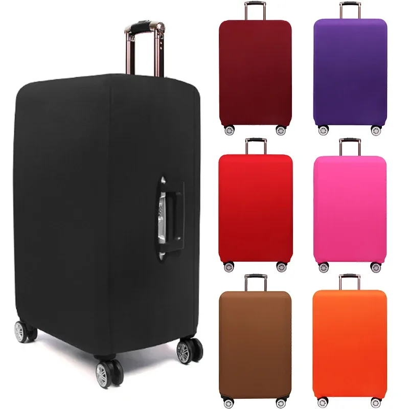housse de protection pour valise de voyage, housse de protection pour bagages, couleur unie, adaptée aux valis