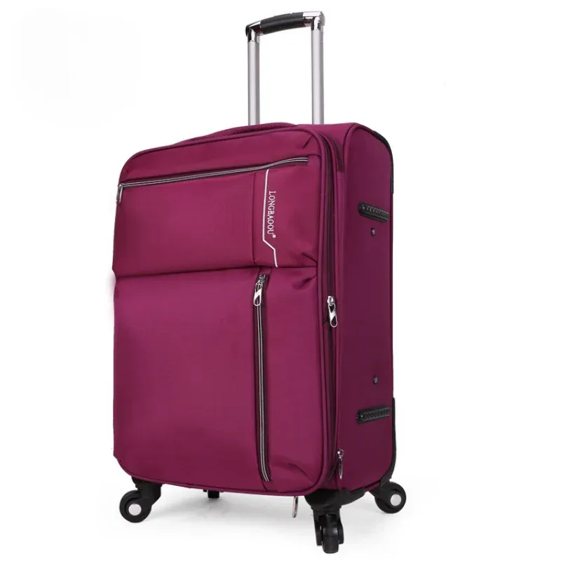 valise de voyage à roulettes avec fermeture éclair, sac à bagages à roulettes pour étudiant, grande capacité, affaires, oxford grill