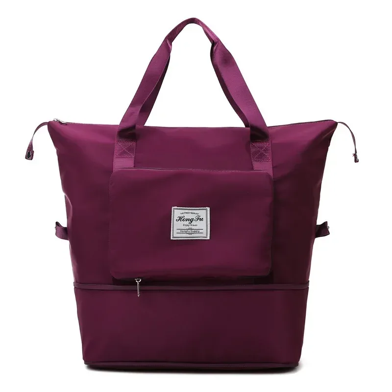 sacs de sport pliables de grande capacité pour femmes, sac personnalisé brodé, sac à main à poignée de voyage d'entraînement initié