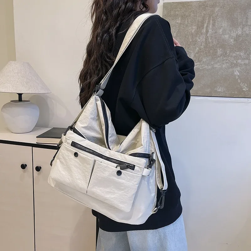 Sac à bandoulière en Nylon pour femmes, sacoches de grande capacité, fourre-tout de voyage, sac à dos avec sangle pour dames