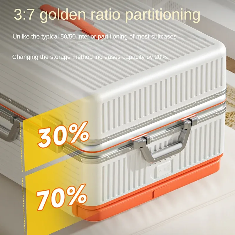 nouvelle valise à cadre en aluminium avec poignée télescopique large, valise trolley durable en pc, valise de voyage pour étudiant 28 pouces, valise cabine 20 pouces