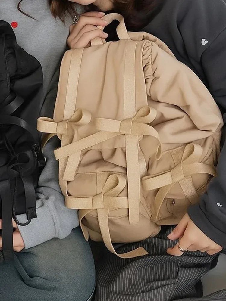 mode sac à dos décontracté mignon arc femmes sac à dos junior lycéen collège shopping sac à main sacs à main