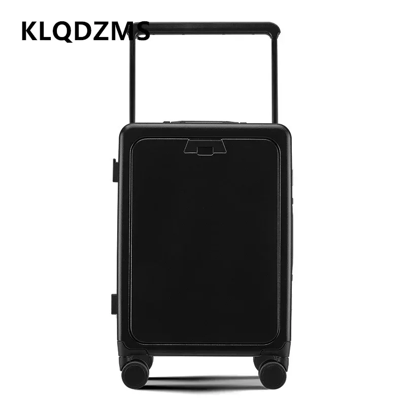 klqdzms 20 pouces pc valise usb charge ouverture avant ordinateur portable boîte d'embarquement multifonction boîtier de chariot 24 "bagage à main