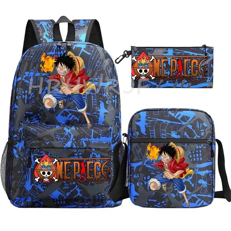 sac à dos one piece avec sacs à bandoulière monkey d luffy, sac à dos pour ordinateur portable, sac de voyage pour étudiants, sac à dos lavable