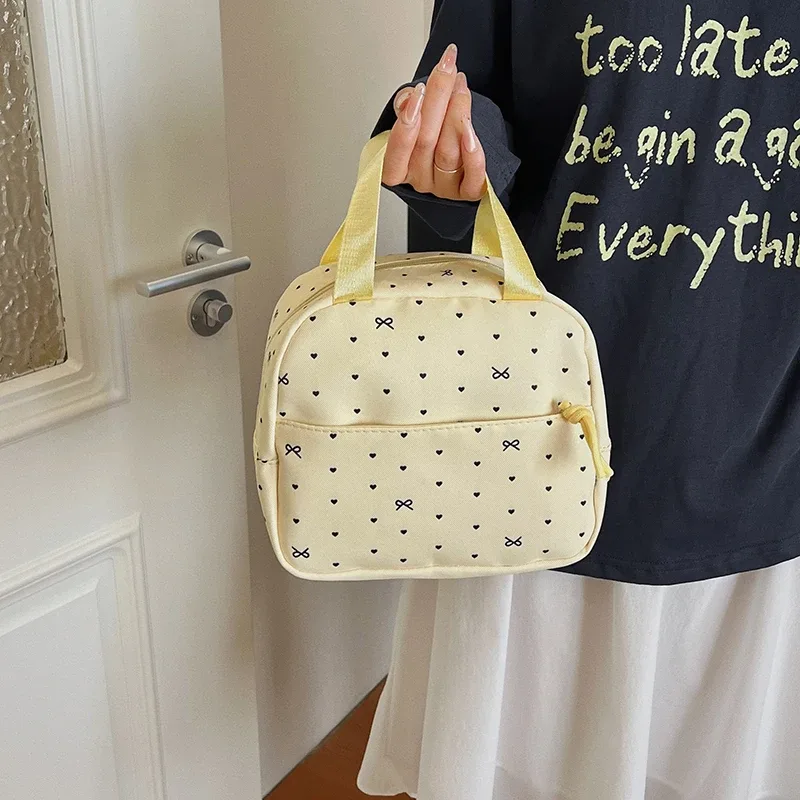 sac à dos en nylon à pois avec boîte à lunch et trousse à crayons, ensemble de sacs à livres pour étudiants, grande capacité pour adolescentes, filles et femmes, 3 pièces