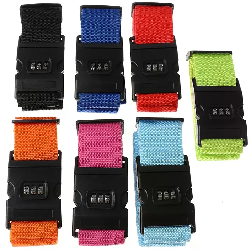 sangle de bagage en nylon réglable, 1 pièce, sangle à boucle pour valise de voyage, accessoires de voyage, emballage de valise, ceinture de sécurité